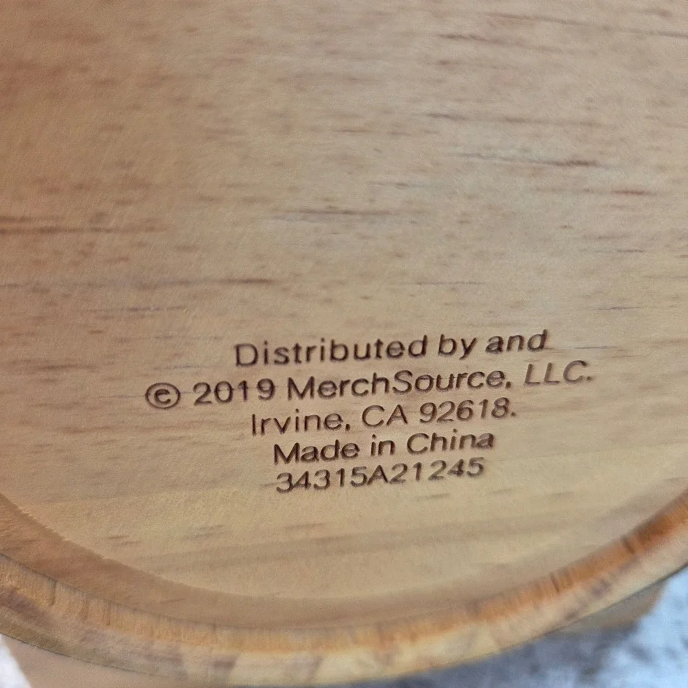 Heritage Collective Wood Whiskey Barrel Dispenser Copper Accents  UNUSED